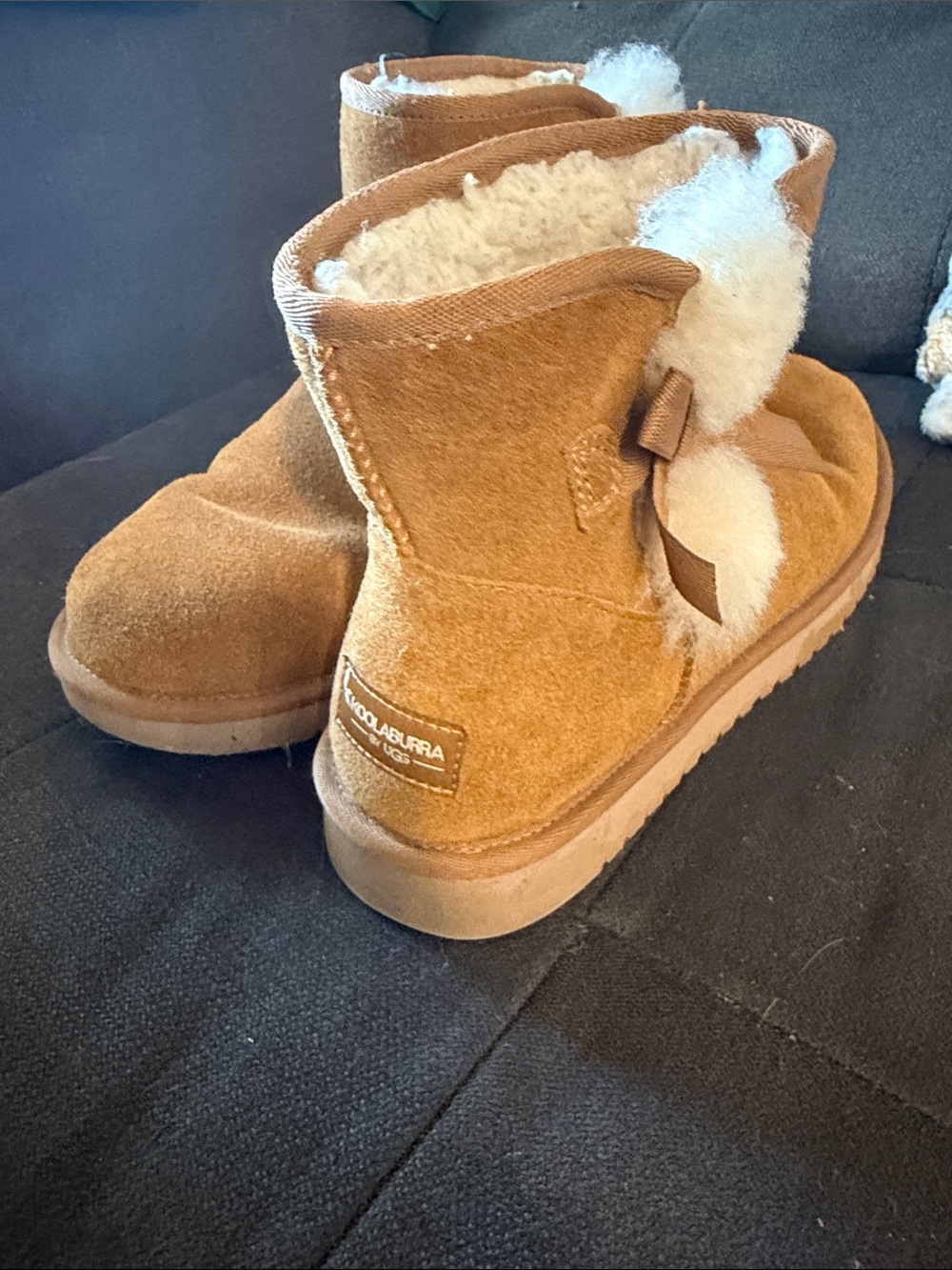 Uggs koolaburra Chestnut Suede Bow Boots